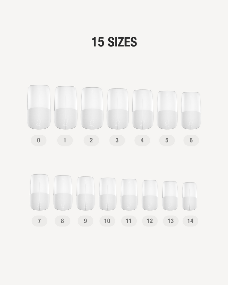 Gel Tips • Square Short (360 pcs) • The Gel Collection