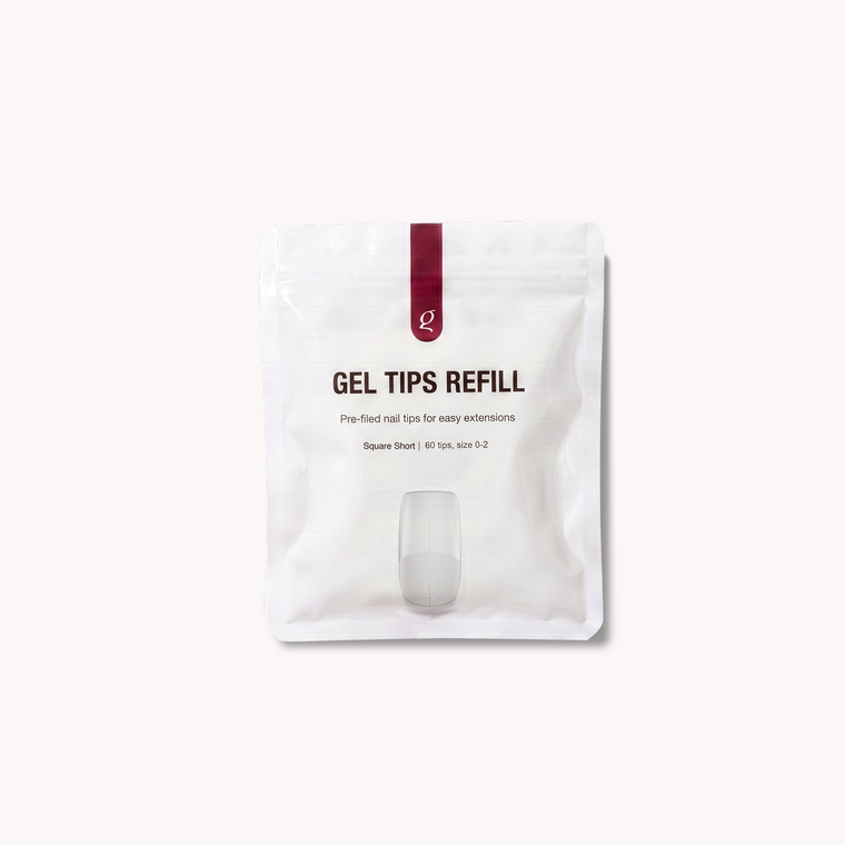 Gel Tips • Square Short • Refill Bags (60 pcs) • The Gel Collection