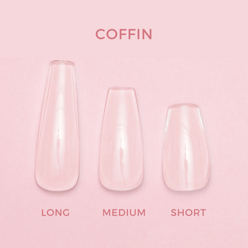 Soft Gel Press On Tipper • Coffin Medium (600 pcs)