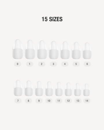 Gel Tips Almond Short – 15 sizes