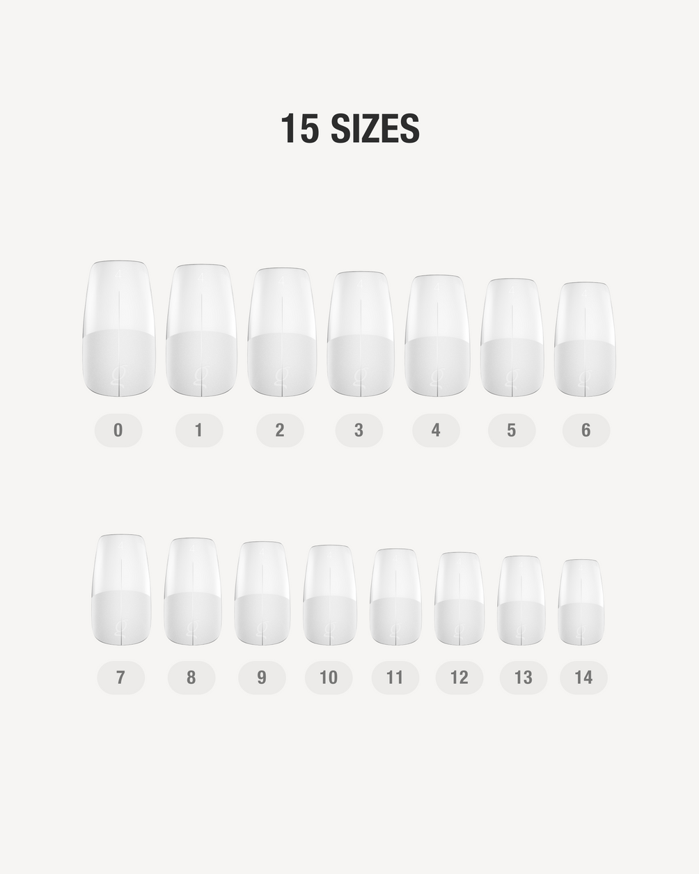 Gel Tips Coffin Short – 15 sizes
