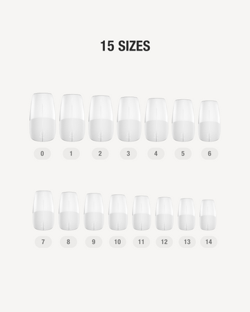 Gel Tips Coffin Short – 15 sizes