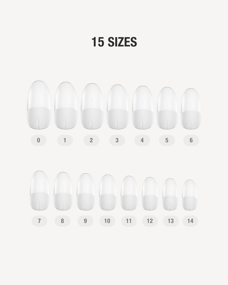 Gel Tips • Round Medium (360 pcs) • The Gel Collection