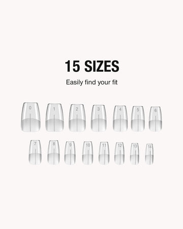 15 sizes – easily find your fit