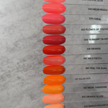 Gel Polish • 642 Orange Blaze (semi-transparent) • 21FREE